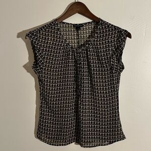 Banana Republic Geometric Print Button-Front Blouse Size S